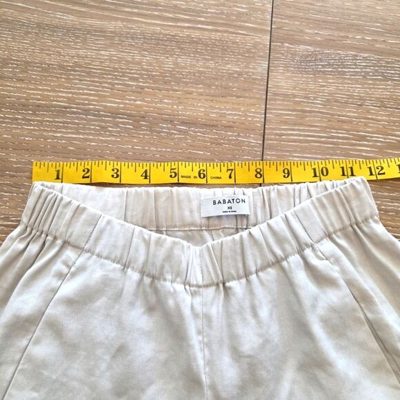 Artiza Babaton Women's Linen Cotton Blend Jogger Pants Pull On Light Tan Size XS - Picture 7 of 9